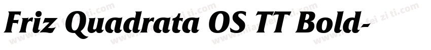 Friz Quadrata OS TT Bold字体转换